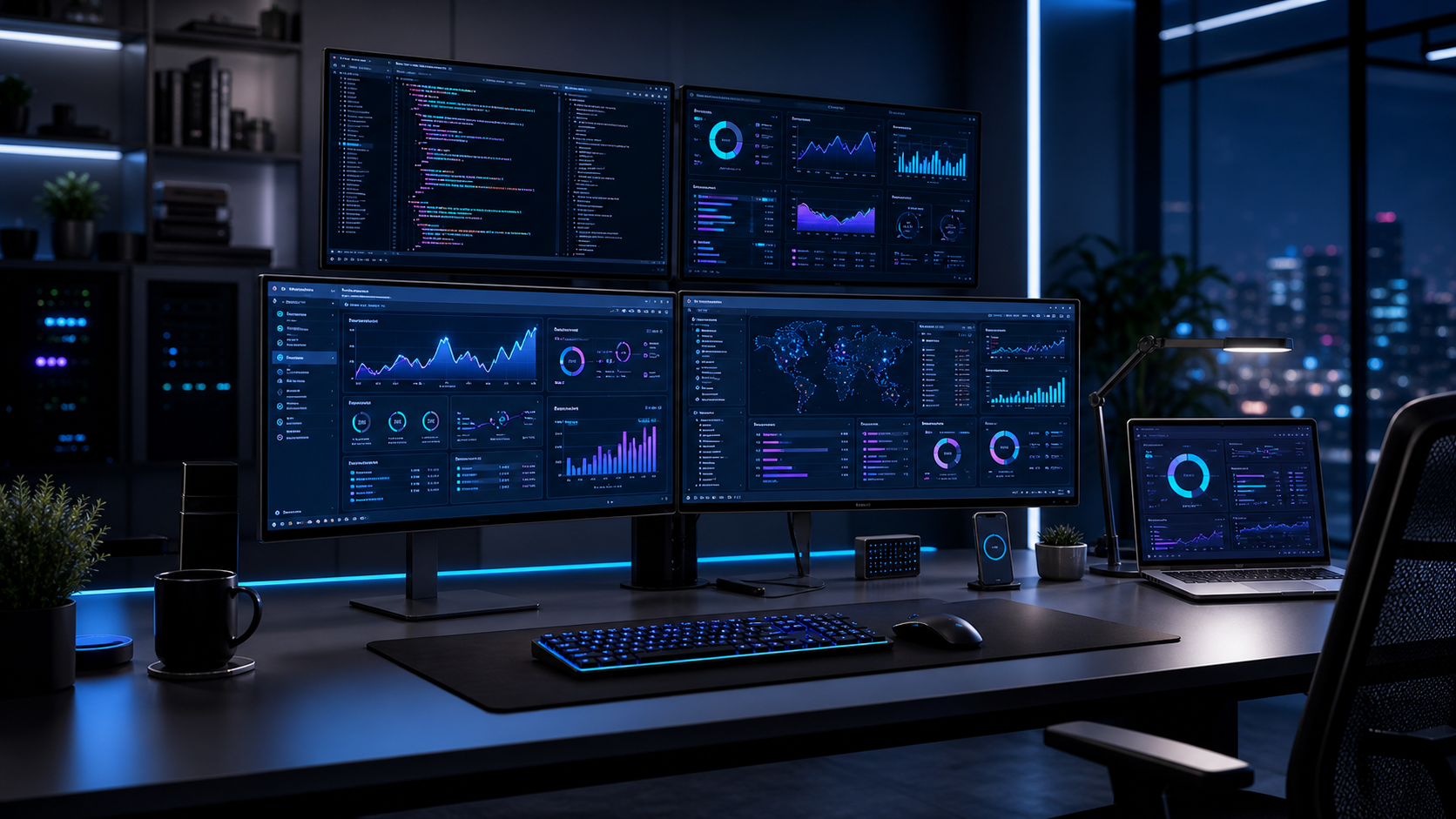Modern software company workspace